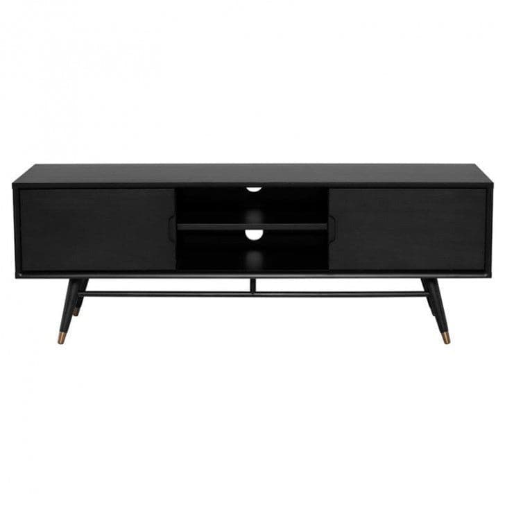 Modern Media Cabinet in Jet Black - HER Home Design Boutique